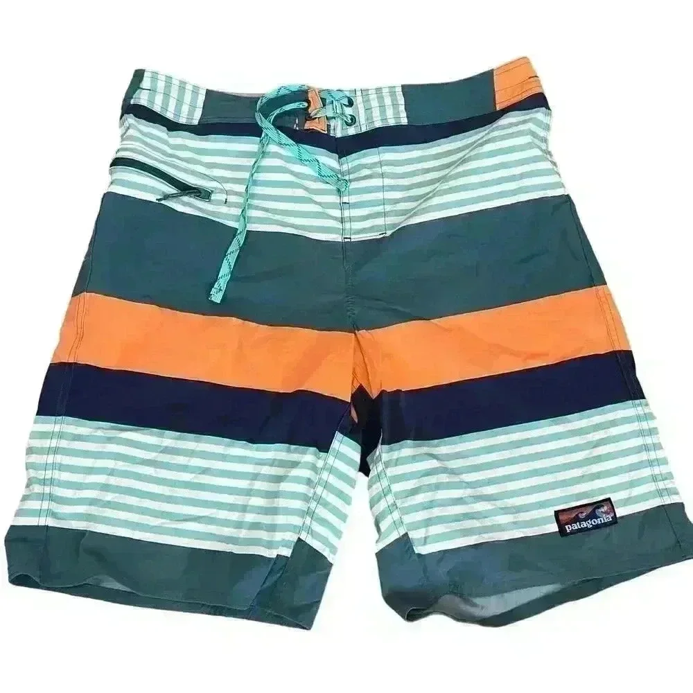 Patagonia Stretch Wavefarer Board Shorts Multicolor Men's Sz 34 Surfing Beach